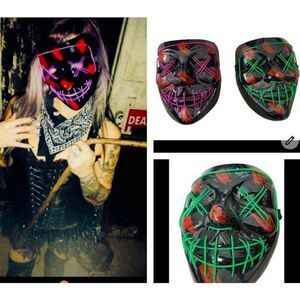 Lot Of 2 Halloween Masks Dressup Cosplay Costume Horror Spooky Dress Up